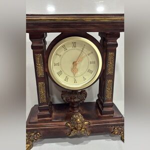 Angel Mantel Clock- Hand Painted Antique Clock